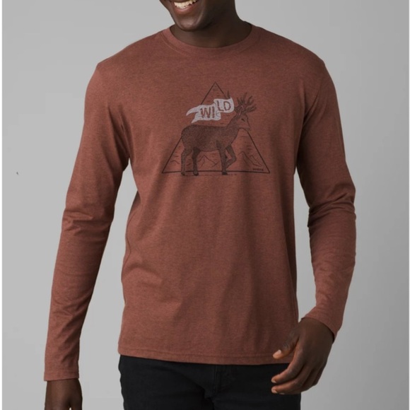 Prana Journeyman Long Sleeve Graphic Tee NWT - Picture 1 of 8